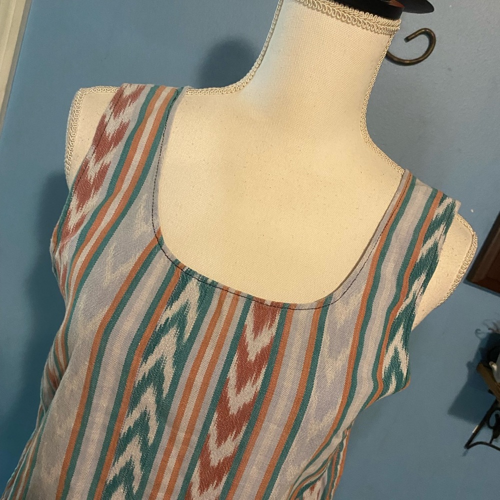 Cropped, BoHo,  100% Cotton, Tank Top - Picture 2 of 7
